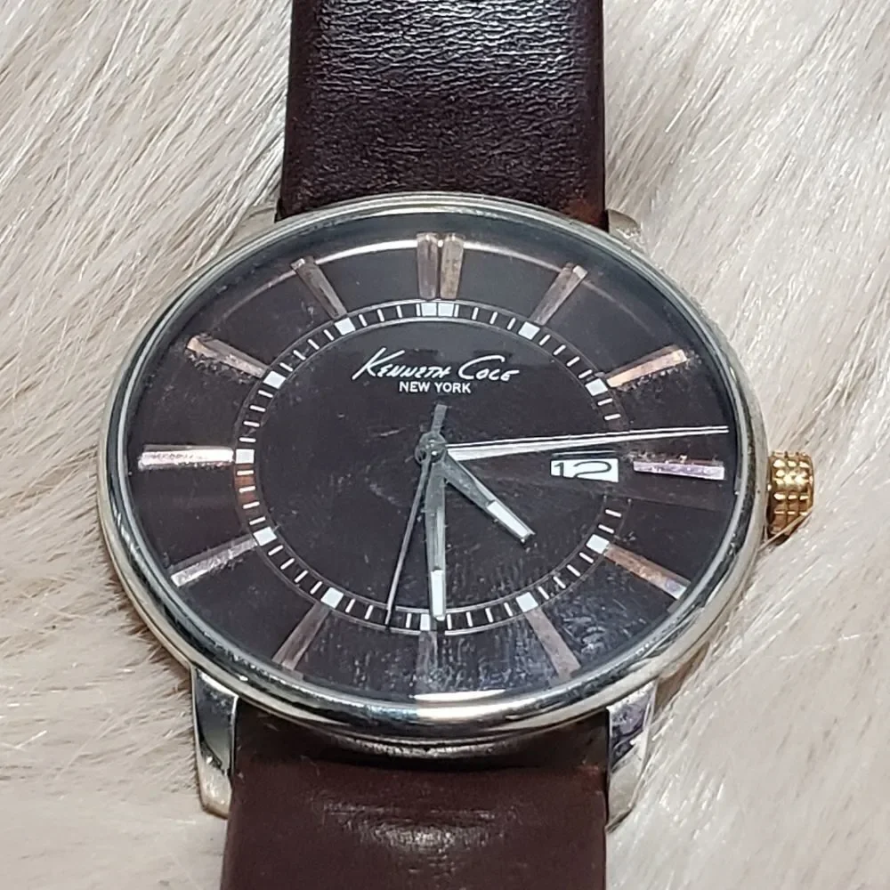 Kenneth Cole Men's KC1818 Brown Leather watch